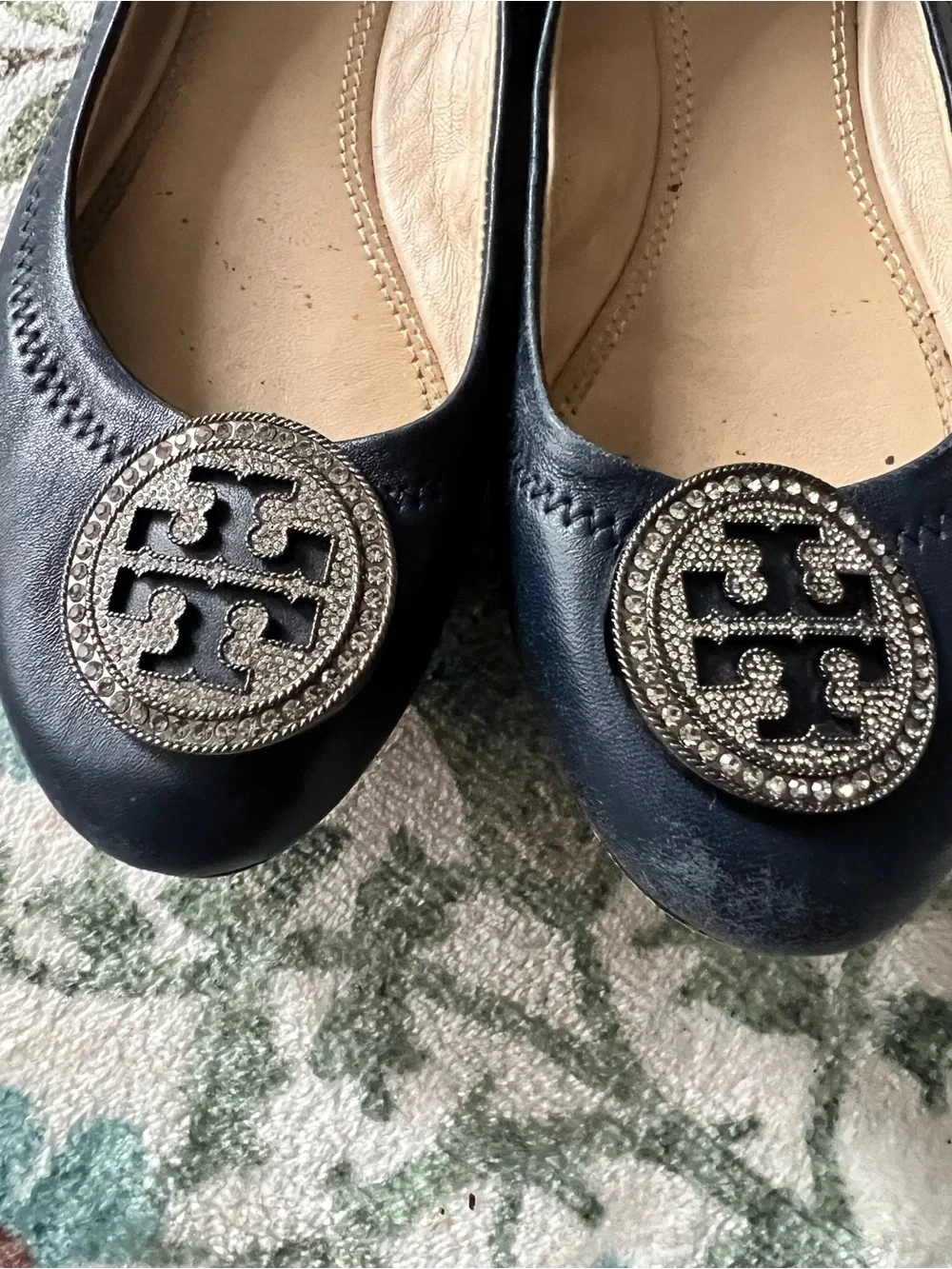 Tory Burch Liana ballet flats Size 6 Navy